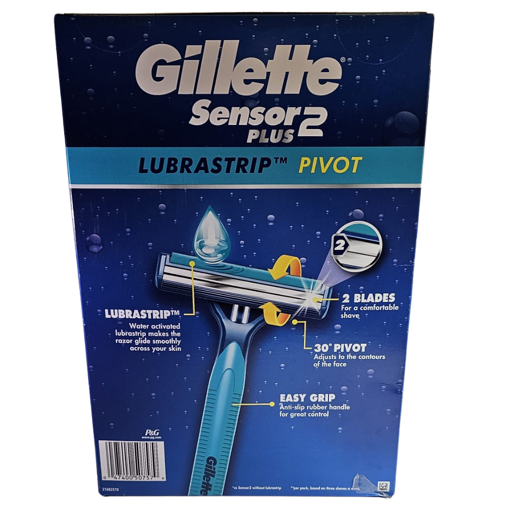 Gillette Sensor2 Plus Disposable Razor lubrastrip Pivot - 52Razors