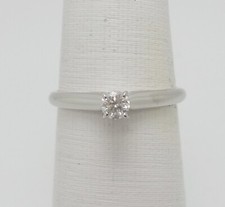 1/5CT Natural Round Diamond Solitaire Engagement Wedding Ring 14K White Gold