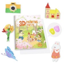 3D Pen Printing Drawing Book, Reusable Colorful Thick Paper Template with A