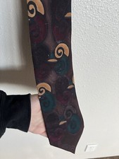VTG Robert Daskai Hand Painted Hand Sewn Made In The USA Neck Tie