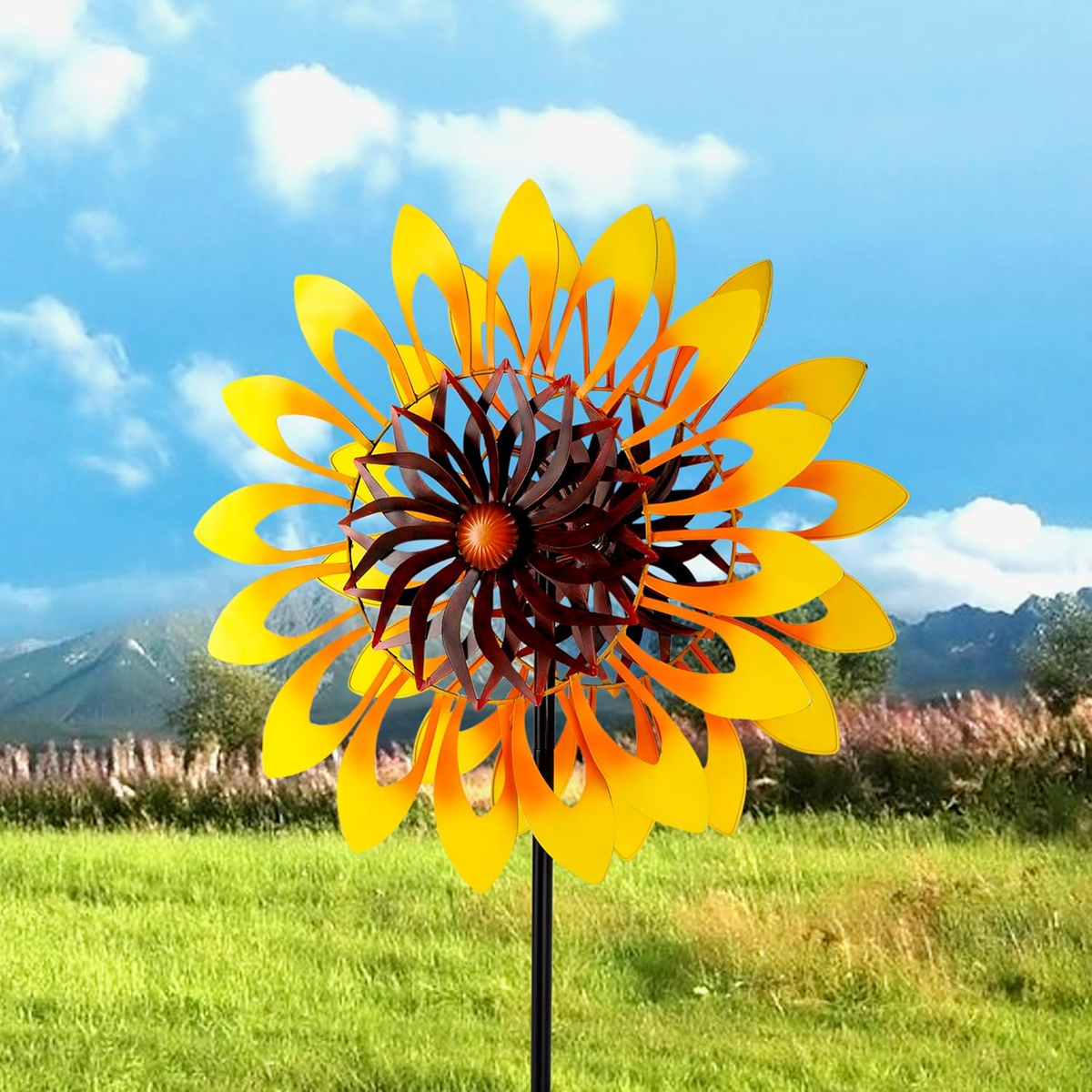 Large Sunflower Wind Spinner - 76