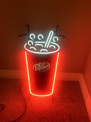 Dr. Pepper Doctor Soft Drink 23 Flavors Neon Sign Light Genuine