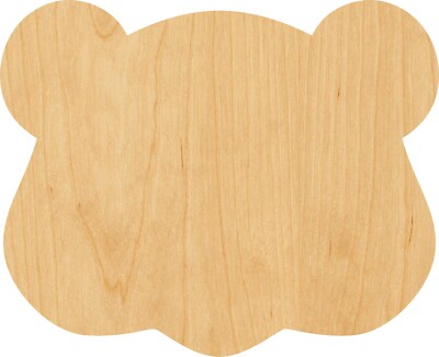 Groundhog Head Laser Cut Out Wood Shape Craft Supply - Woodcraft Cutout