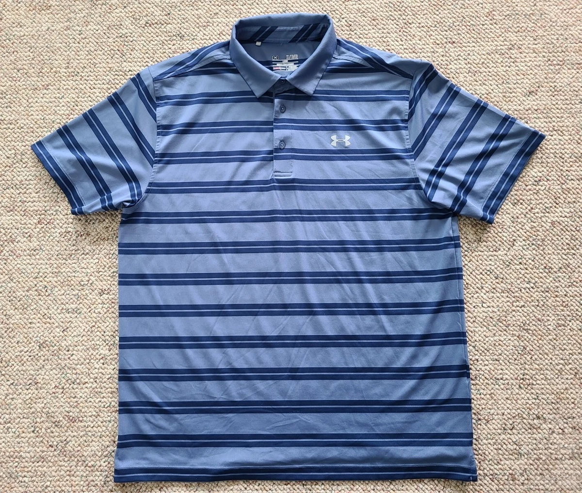 UA Under Armour Short Sleeve Loose Heatgear Polo Shirt Men s Size