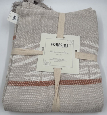 Foreside Hand Woven Galeno Throw 50x60  Handcrafted In India