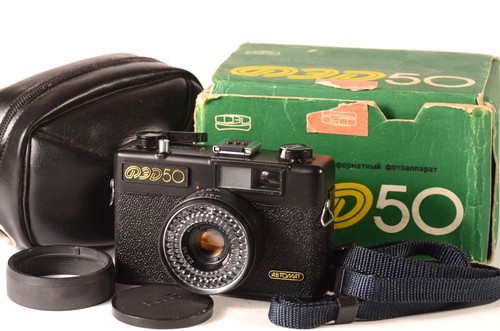 Cámara compacta fotográfica de 35 mm Fed 50 USSR funcionando nueva Lomografía COMO NUEVA - Imagen 6 de 9