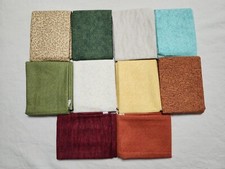 Fabric Lot 10 Half Yards Autumn Patterns Tonals Colorful Variety Cotton Bundle