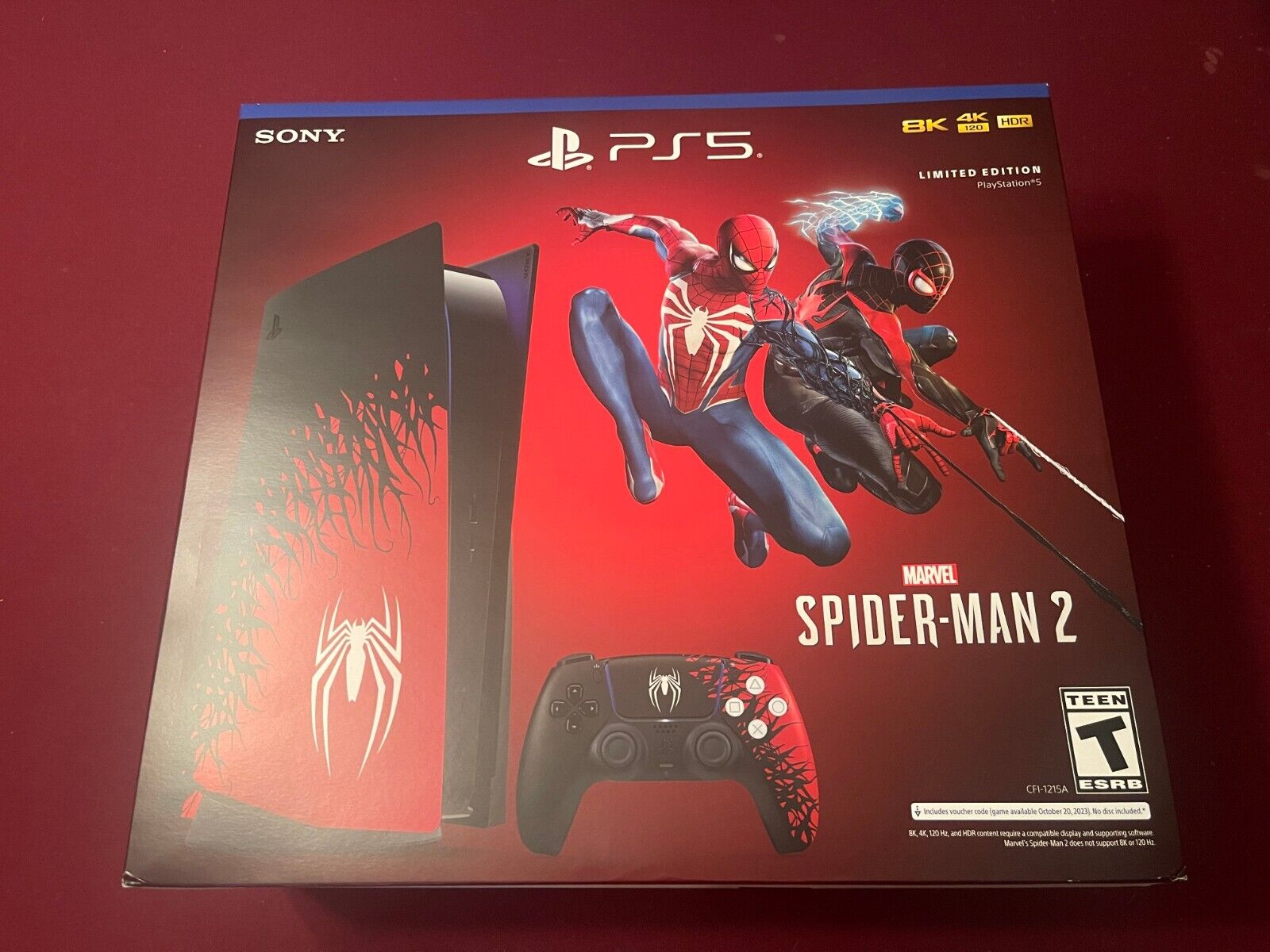 Playstation Consola PS5 Standard Edition Marvel´s Spider-Man 2 Rojo