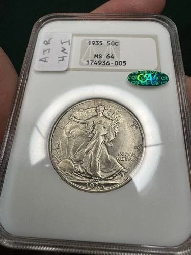 1935-P Walking Liberty Half Dollar 50c NGC Cac  Fatty MS64
