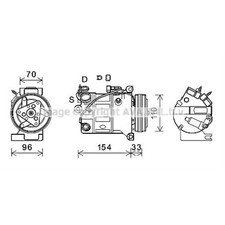AVA QUALITY COOLING Kompressor Klimaanlage für Volvo V60 V70 III BW 135