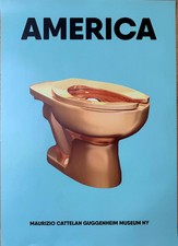 CATTELAN MAURIZIO AMERICA GUGGENHEIM POSTER VINTAGE 50x70 OFFER
