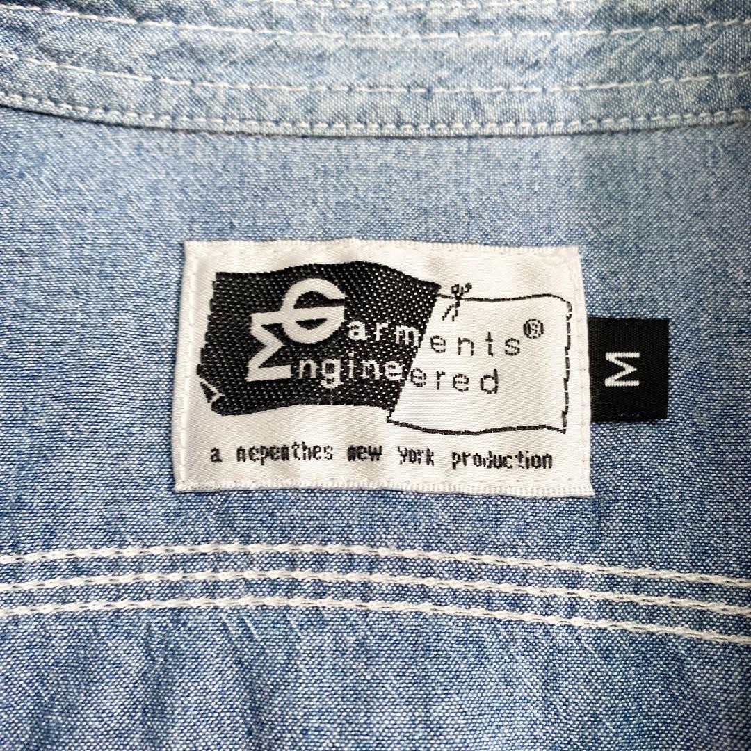 A18675 Engineered Garments Chambray Work Shirt Ma… - image 9