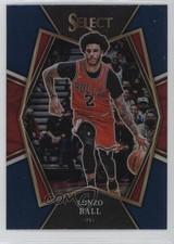 2021-22 Panini Select Premier Level Blue Prizm Lonzo Ball #107 1nj0