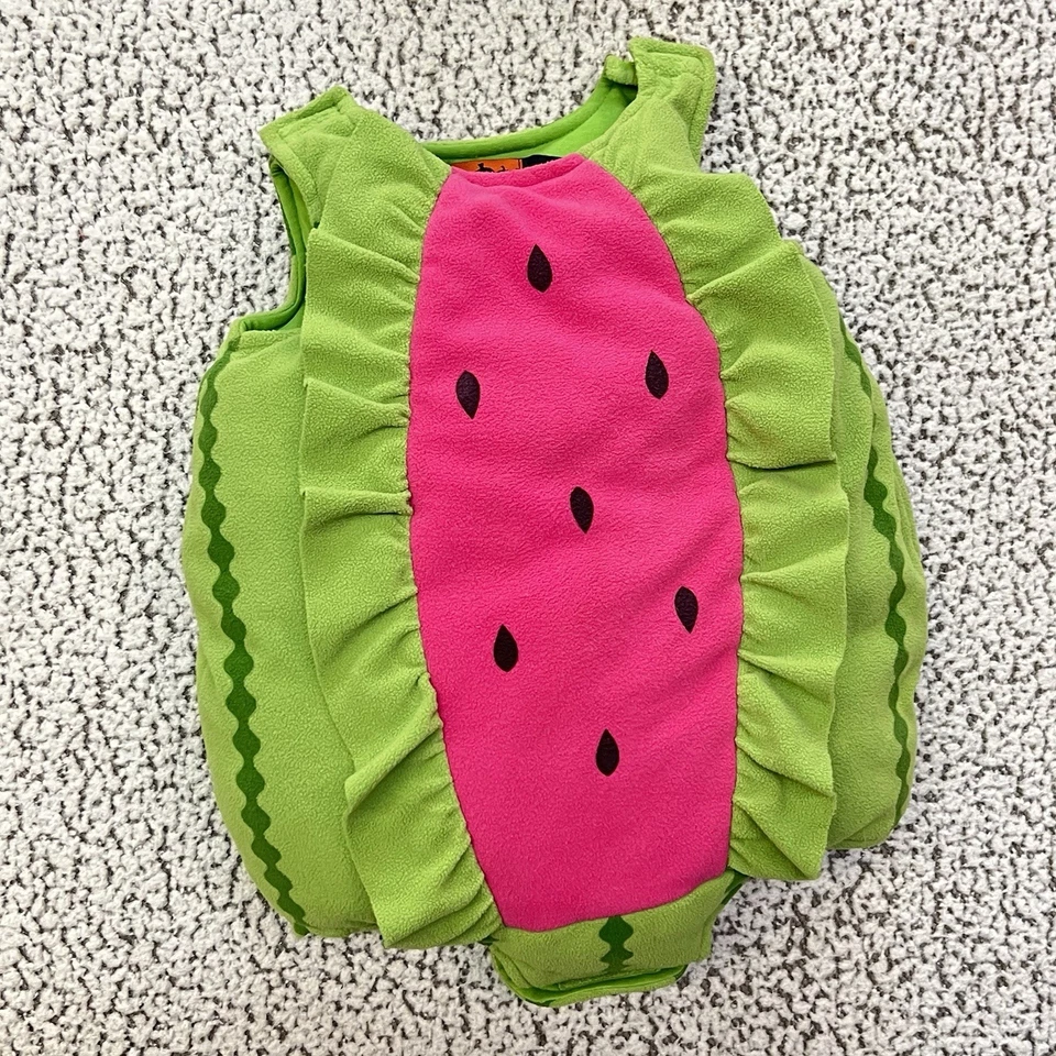 Disfraz de Halloween The Childrens Place Sandía Traje Bebé 0-6 Meses Chaleco y Sombrero Foto 4 de 4