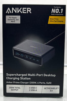 Anker Prime 200W USB-C Gan LadegeräT 6-Port 4X USB-C 2X USB-A Silber Multi Port