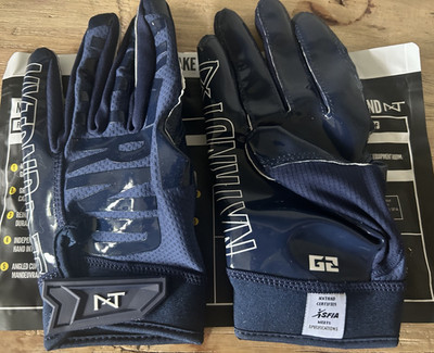 NIP NXTRND G2 ProAdult Football Gloves SFIA Certified NXTGRIP Navy Blue XXL Pair