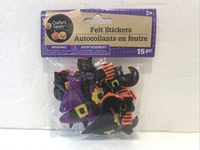 Crafter's Square - Witch Felt Stickers 15 pcs. - Halloween, Fall, Spooky - NEW