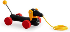 World - 30332 Pull along Dachshund  Interactive Toddler Toy  Durable Wooden Co