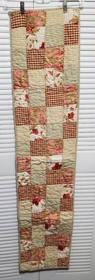 Vintage The Heart & Hearth Col Table Runner/Valance quilt rose Victorian Heart