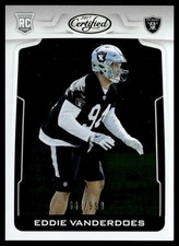 2017 Panini Certified Eddie Vanderdoes Rookie 684/999 Oakland Raiders #198