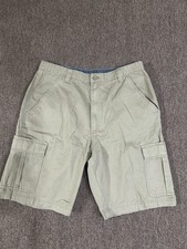 711 NWT Wrangler Men's 34 Cargo Khaki Loose Fit Knee Length Shorts 100 Cotton