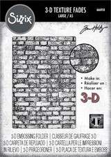 Sizzix 3D Texture Fades A5 Embossing Folder By Tim Holtz-Brickwork