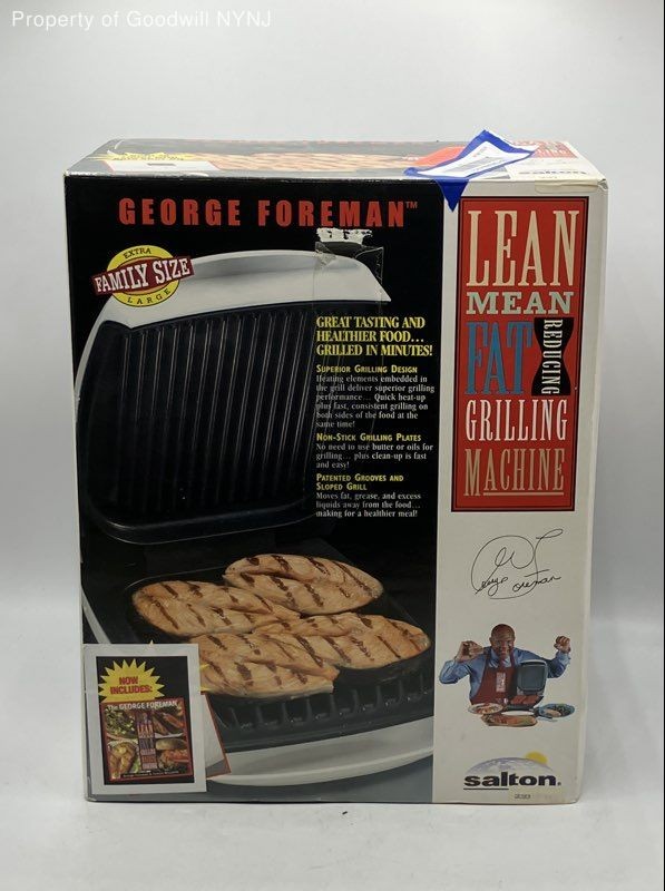 George Foreman Salton GR20TMR Family Size Lean Mean Fat Reducing Grill Machine