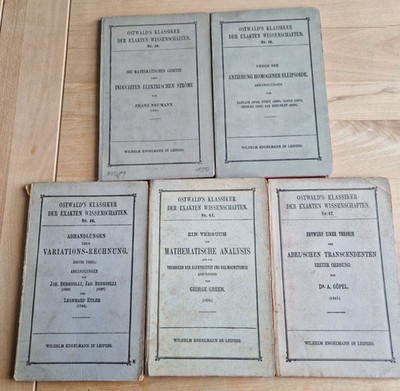 Ostwald's Klassiker der Exakten Wissenschaften Nr. 10 19 46 61 67