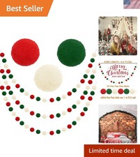 Christmas Pom Pom Garland Christmas Decorations for Tree Indoor Home Room Dec...