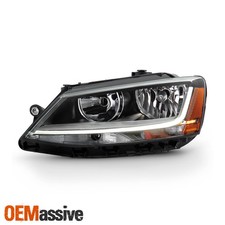 For 17-18 Jetta Halogen Type Light Tube Headlamp W Led Drl Model Driver Left
