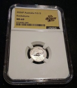 2026P Australia Platinum $15 Kookaburra Coin - 1/10oz .9995 PT - NGC MS 69