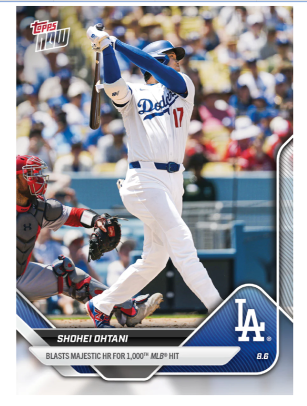 2025 MLB Topps NOW Shohei Ohtani 527 1000 Career Hit HR Discounts