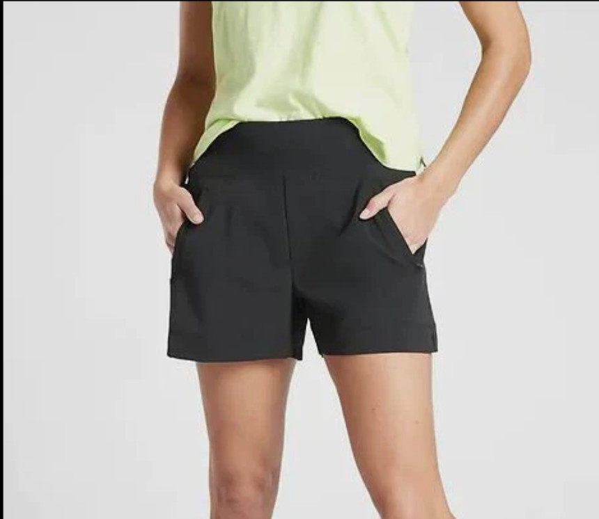 Athleta Black Trekkie North Nylon Outdoor Hiking Shorts Women's size 10