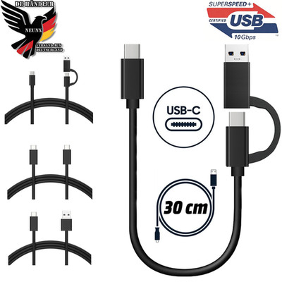 USB 3.2 Typ C Lade & Daten Kabel für Externe SSD HDD Portable Festplatte PC Mac