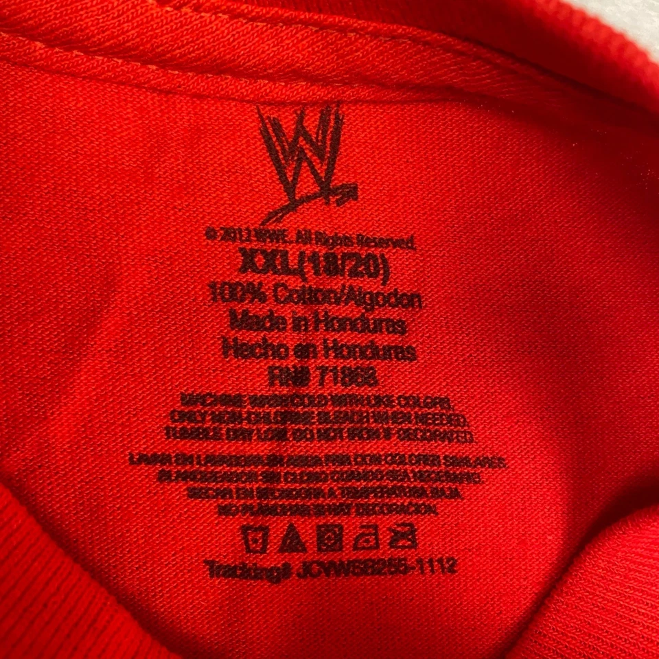 Camiseta de Lucha Libre Niños WWE CM Punk John Cena Roja XXL 18-20 Licencia Oficial Foto 3 de 4