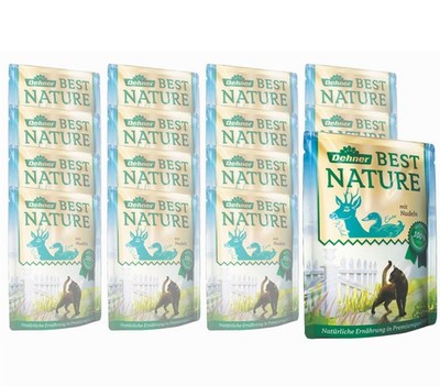Dehner Best Nature Nassfutter für Katzen Wild/Ente/Nudeln 16x85g Beutel