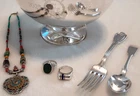 LOT OF 6 ITEMS 925 Sterling Silver 14K Gold 800 Coin Hotel Plate Trophy KBN Ring