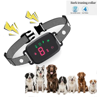 MARKENLOS Hund Stromschlag Erziehungshalsband Antibell Hundehalsband Hundetrainer 3 Modi