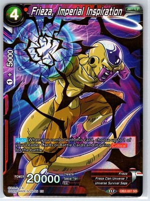 Frieza, Imperial Inspiration DB2-007 Draft Box 05 - Divine Dragon Ball Super NM