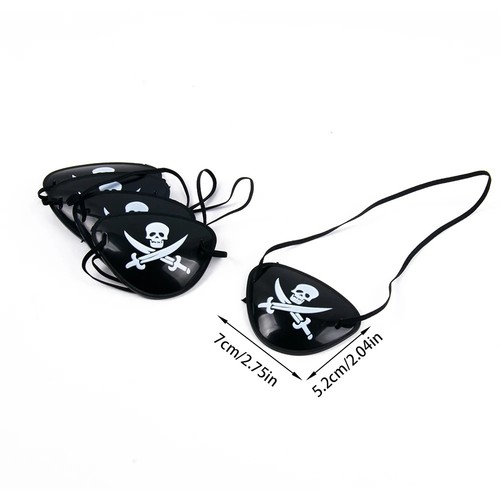 Stirnband Hut und Augenklappe 1-2 Stück Totenkopf Muster Halloween Party für Kinder Kostüm - Bild 22 von 34