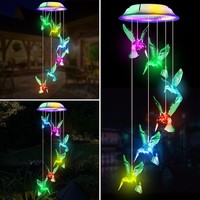 Windspiel Solar Kolibris Led Farbwechsel Wasserdicht Gartenlampe FüR DraußEn