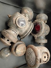 Antique Ford Model T Kerosene Lamp Light Lantern Headlights With Intact Lenses