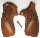 Vintage Smith & Wesson S&W J Frame S.B. Herretts Checkered Walnut OEM Grips MINT