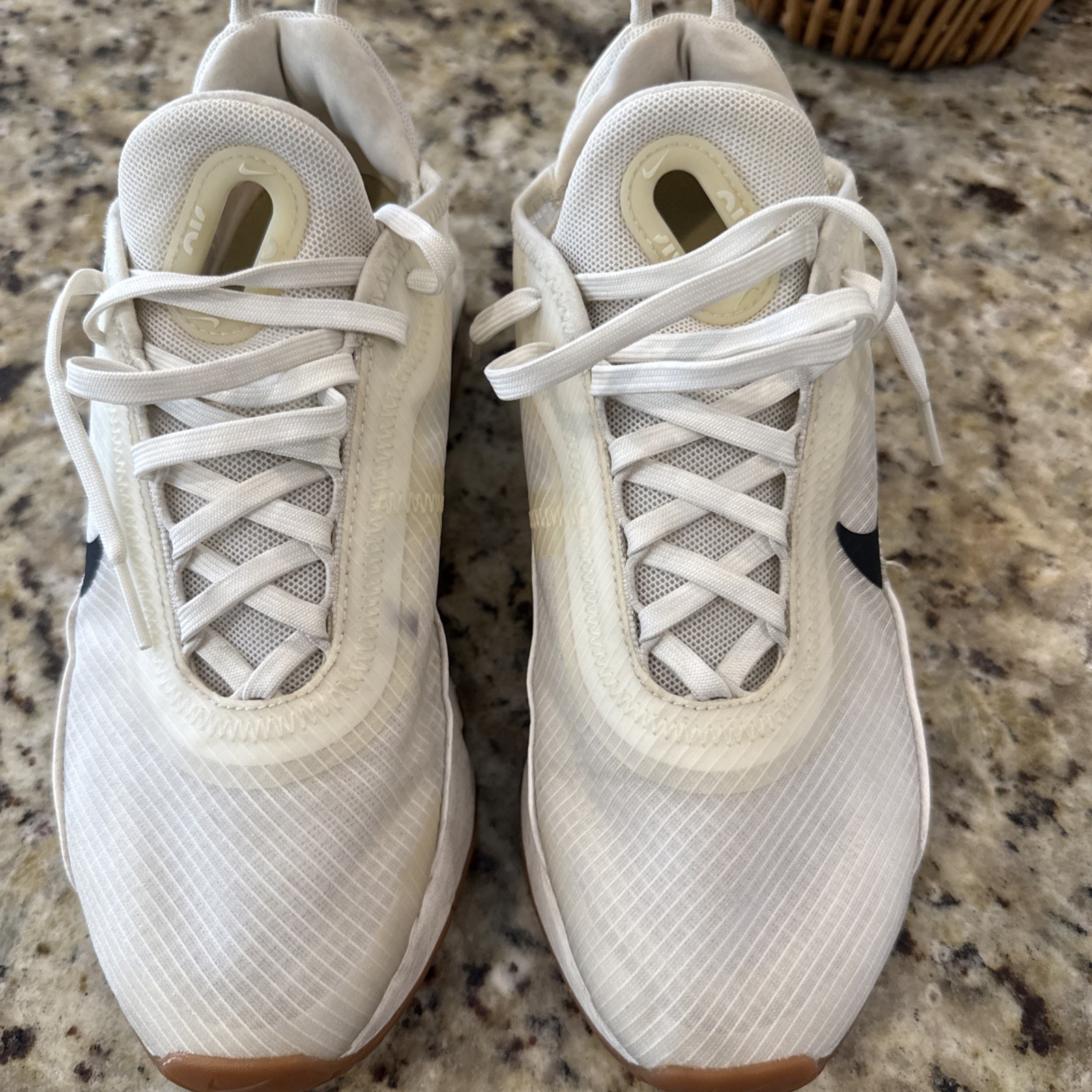 Nike Air Max 2090 CW8610-100 Fossil Gum Summit White Sneakers Size US 8  4112