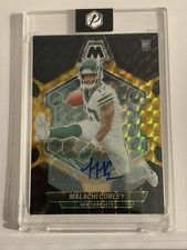 2024 Panini Mosaic #359 Malachi Corley RC Auto BLACK Gold Choice NM /8 4/8