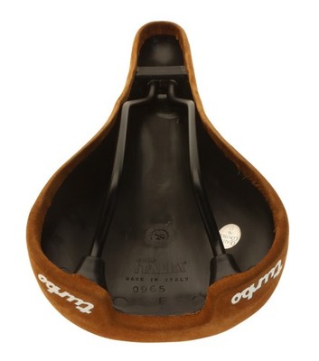 Selle Italia Turbo 1980 Saddle FeC Alloy Rail Brown Suede Leather