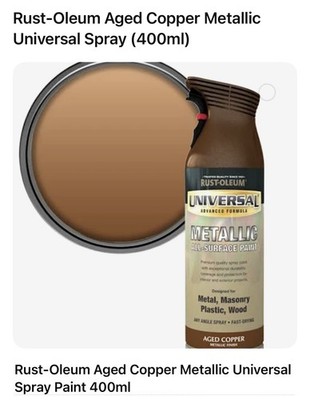 5 x Rust-Oleum Aged Copper Metallic Universal Sprühlack 400 ml