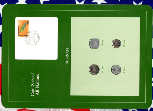 Coin Sets of All Nations Surinam Suriname 1979-1985 UNC 25,10 cents 1985