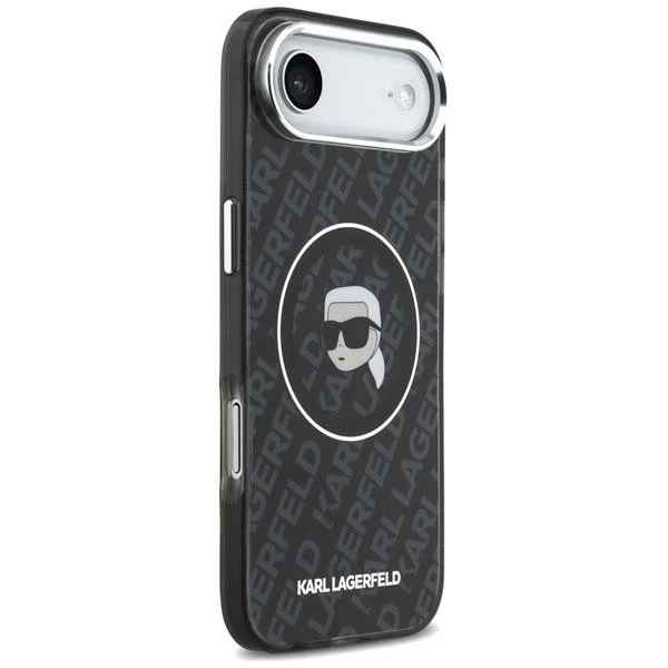 Custodia Karl Lagerfeld Magsafe IPHONE 17 Air Plastica Nero Trasparente Logo - Immagine 4 di 4
