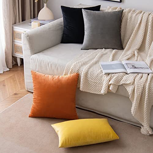 Outdoor Pillows EMEMA Outdoor Waterproof Beige Pillow Covers 20x20